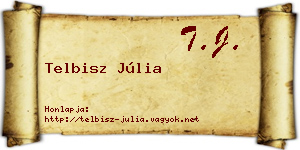 Telbisz Júlia névjegykártya